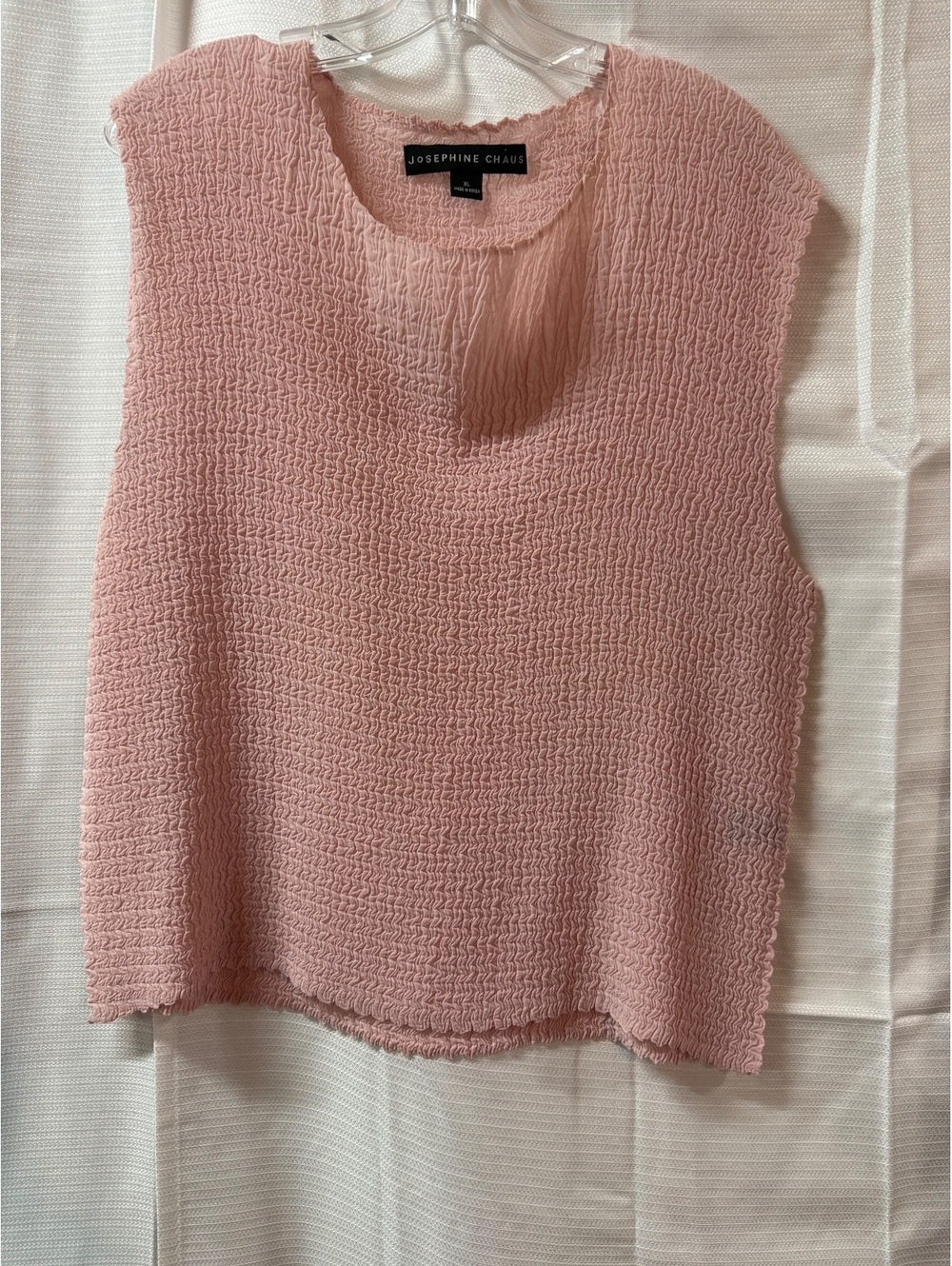 Josephine Chaus XL Pink Textured Sleeveless Top